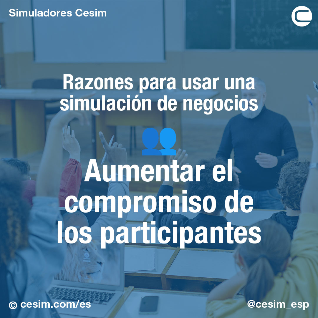 👥 Aumentar el compromiso de los participantes

Los resultados del aprendizaje dependen en gran medida de las condiciones y la motivación para aprender.

Descubra más sobre por qué usar nuestras simulaciones de negocios en cesim.com/que-es-una-sim…

#SimuladoresDeNegocios