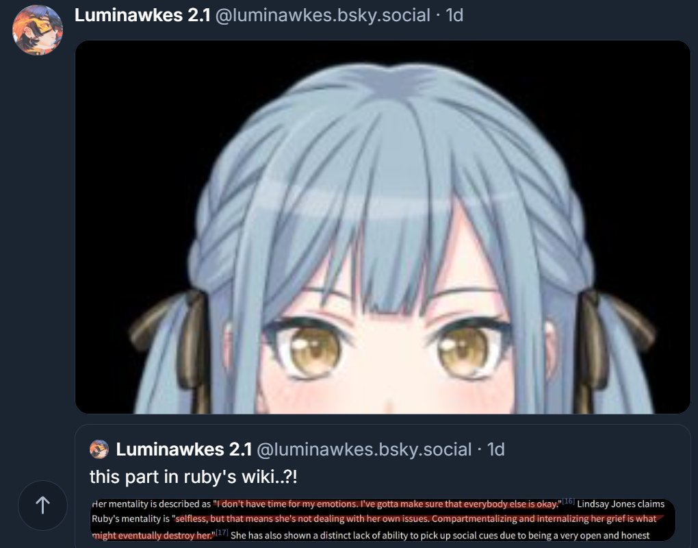 on bsky @luminawkes :) tweet media