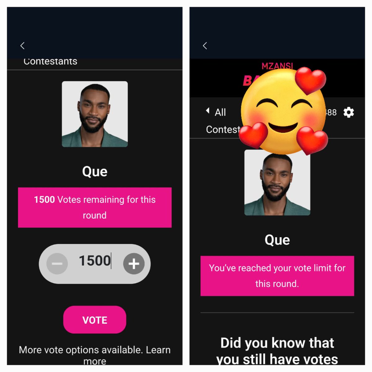 DumoMelaphi's tweet photo. QueRators kindly ignore all the noise we have been doing this since week 2 and we are not going to fail @QUE_qondile when he needs us the most.
Let them say whatever they want to say we know the drill let's keep our eyes on the prize.
VOTE FOR QUE 
#QueQondile 
#BBMzansiS6 https://t.co/PMmYwU2mog