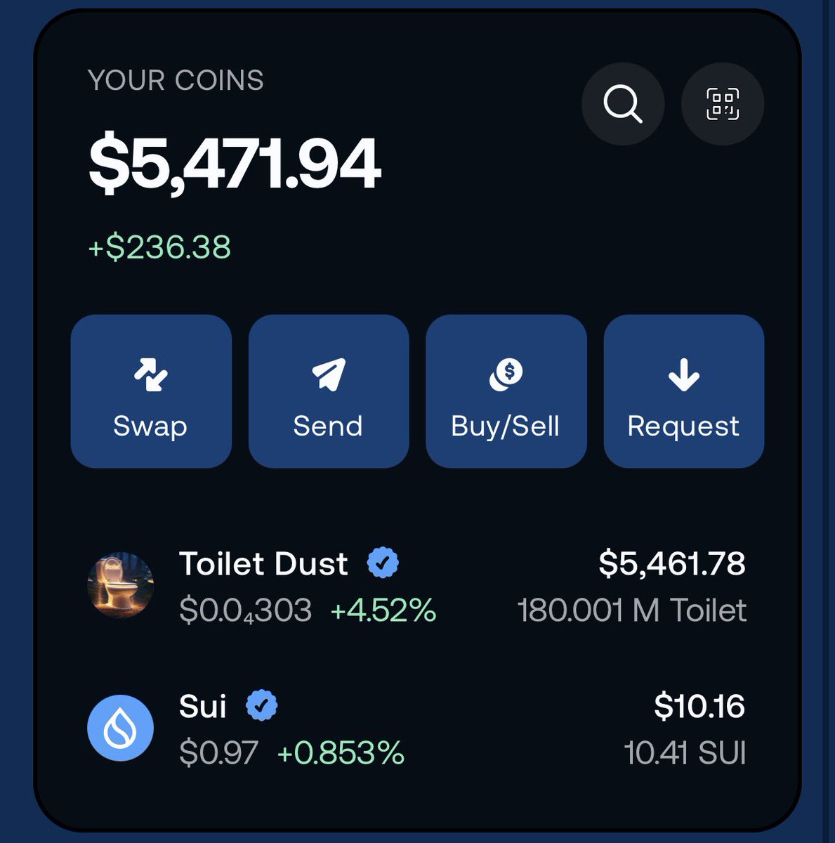 Posting my $TOILET wallet daily until <a href="/toiletdustsui/">toilet dust</a> hits 10M 🚽📈

Day 24
