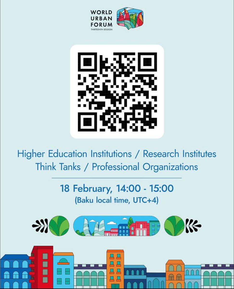 The State Committee on Urban Planning and Architecture, together with the Ministry of Foreign Affairs and the WUF13 Operational Company, is launching a series of online information sessions for international stakeholders ahead of WUF13.
#WUF13 #Baku2026 #WorldUrbanForum