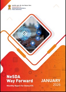 DARPG_GoI's tweet photo. DARPG has released its thirty-third #NeSDA Way Forward monthly report, January 2026, for all States and Union Territories (UTs). The report presents the status of the total number of e-services provided across each State/UT, e-services provided through the State/UT specific identified Single Unified Portals and the status of mandatory e-services. A total of 24,563 e-services are currently provided across States/UTs. In January 2026, 473 new e-services were added by the States/UTs. Out of 2,124 mandatory e-services (59 e-services each of the 36 States/UTs), 1,735 mandatory e-services are available, making the saturation over 81%. Additionally, 7 States/UTs provide 100% of their services and 4 States/UTs provide their 90%services through their identified Single Unified Service Delivery Portal.
This edition presents an overview of exemplary e-governance initiatives, featuring comprehensive platforms of Central Government Ministries and Departments, the Bhavishya and ICEGATE Portal, along with best practices from Municipality Portal of Vijaywada and Telangana. This edition also presents the AAKLAN parameter-wise key insights on four assessment parameters for State/UT Unified Portals.
Read the Report here:
https://t.co/zOtZKwB8Oc
#eServices #January2026 #DigitalIndia #MonthlyReport #UnifiedPortal #eGovernance #DARPG
