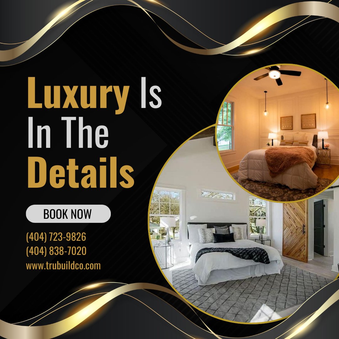 trubuildroofing's tweet image. Custom projects demand precision, craftsmanship, and a high standard of finish. TruBuild delivers all three.

Construction company in Georgia, (404) 723-9826      (404) 838-7020 #LuxuryBuild #CustomHomes #TruBuild