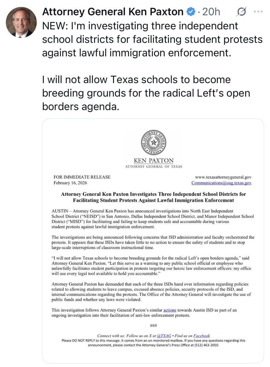 And we Texans shall not allow pedo defenders like yourself to stay in any type of political office, Attorney General!