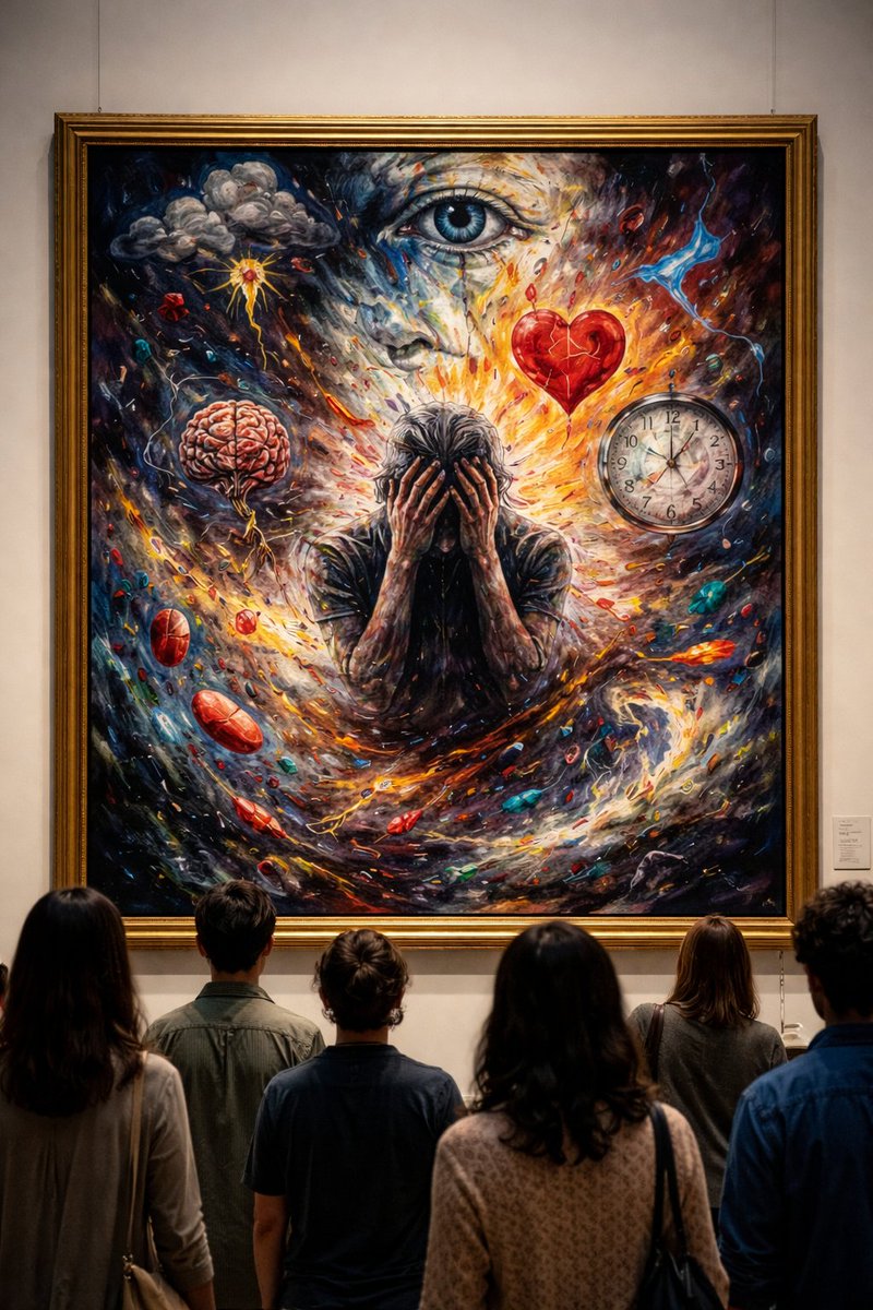 Christian_dav3's tweet photo. “A portrait of a young person caught between emotional exhaustion and deep sensitivity—someone who feels things intensely, carries unspoken worries, and searches for stability in the middle of chaos.” https://t.co/8XPSP8B6kj