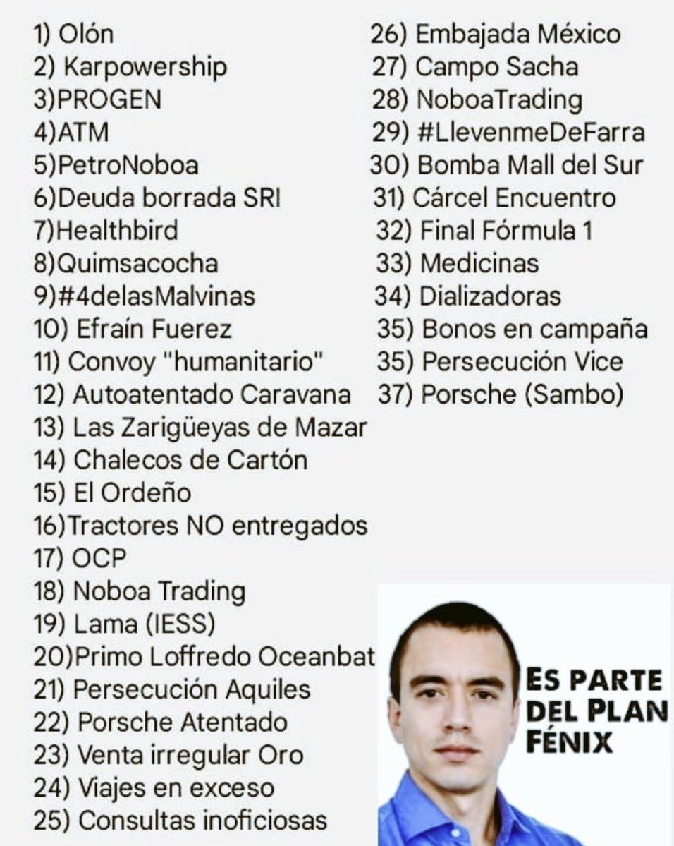 <a href="/PoliciaEcuador/">Policía Ecuador</a> <a href="/JohnReimberg/">John Reimberg</a> A ver si robandole los recursos al municipio de Guayaquil logran hacer algo bueno, tantos casos de corrupción,  son inútiles y selectivos 👇