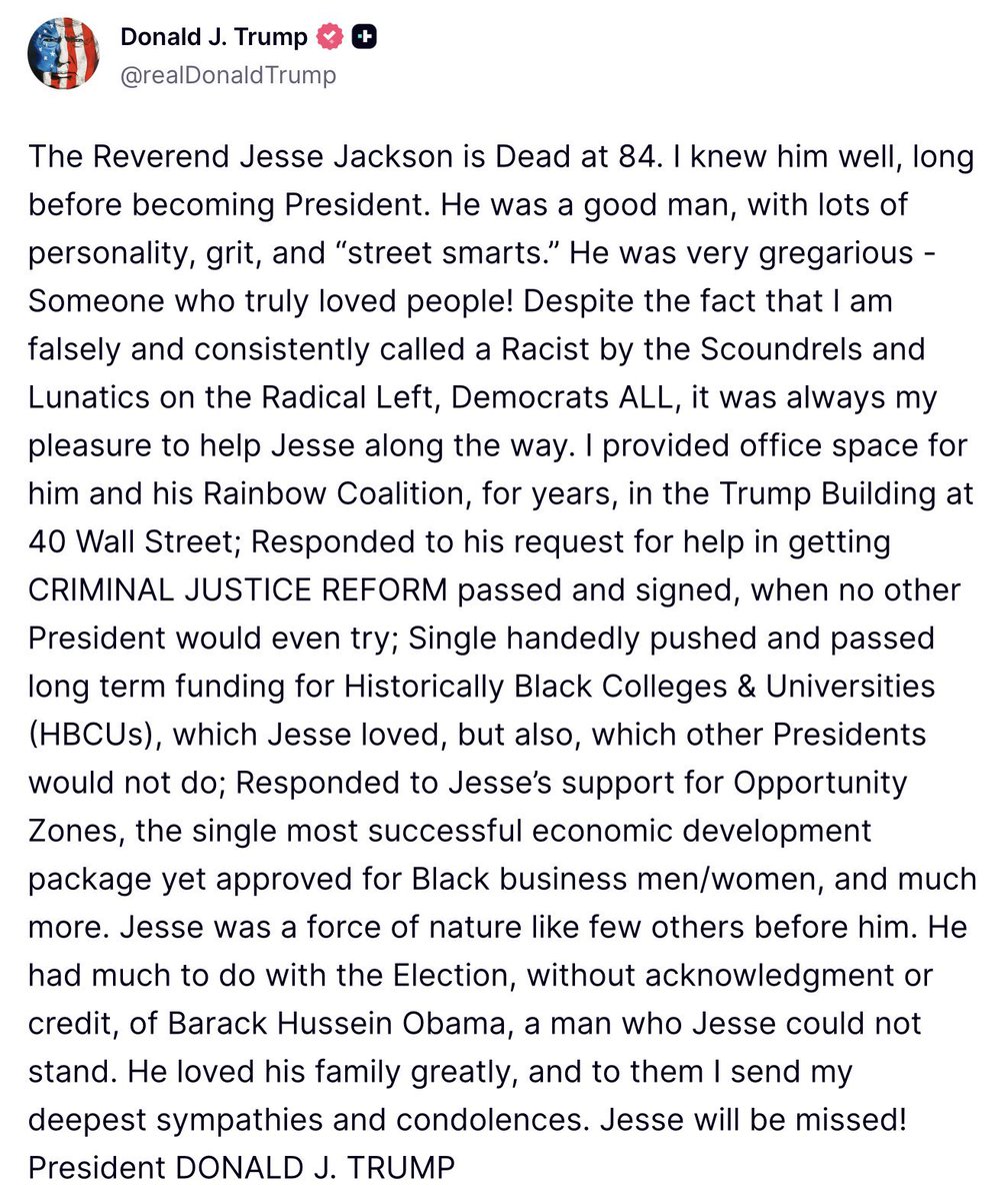 This was very nice of Trump.