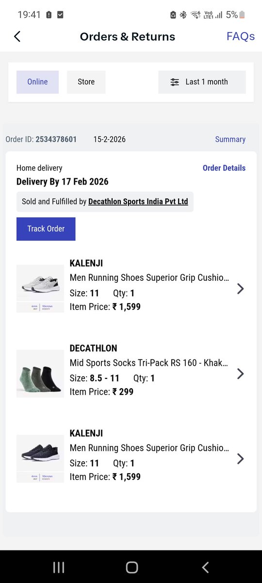 The_Sleo's tweet photo. @shadowfax_in @Decathlon 
My order (ID: 2534378601, Tracking: SF3002417469D) was scheduled for delivery on 16 Feb. Delivery agent gave a missed call and marked it cancelled without delivering. same happened today. He isn’t answering calls either
This is extremely unprofessional https://t.co/eruOhzsNyL