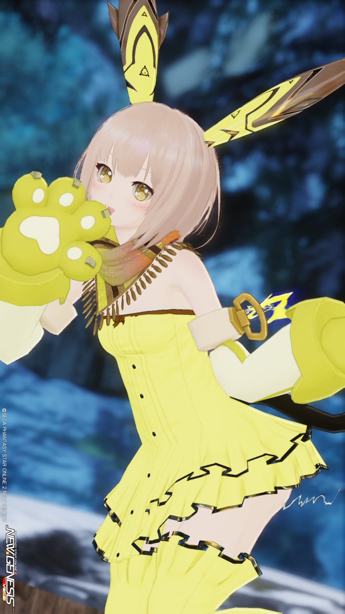 メンテの日なのでssを貼る #PSO2NGS_SS びりびりさせちゃうぞっ＞w＜