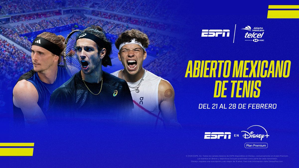 Listos 🔥🎾 
🚨 BREAKING 🚨

El Abierto Mexicano de Tenis está listo 🎾🔥
Zverev. De Miñaur. Shelton.
Talento élite. Ambiente brutal.

Del 21 al 28 de febrero en Acapulco 🇲🇽
Nos vemos para vivirlo juntos.
Que arranque el show 👊🔥

The Mexican Open is ready 🎾🔥
Zverev. De
