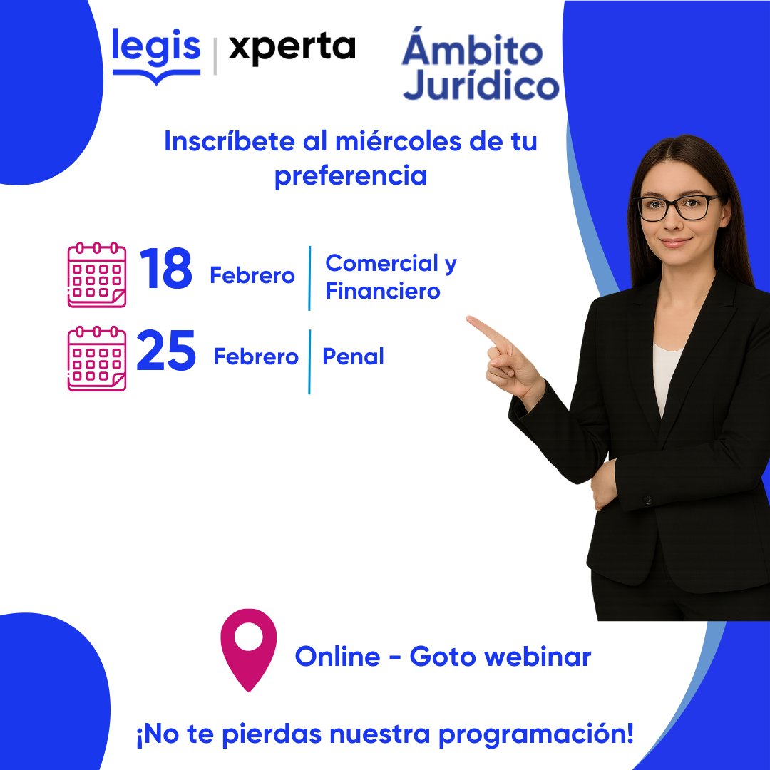 Llegó el momento de evolucionar tu práctica profesional con Legis. Únete a nuestras capacitaciones online este 2026 y domina las herramientas que están transformando.

🔗 Inscríbete aquí: register.gotowebinar.com/rt/85054430730…

#capacitación #Legis #ExperienciasLegis