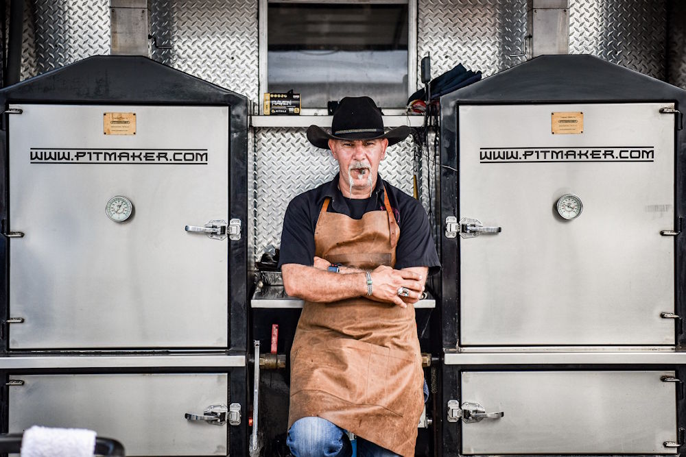 HouBBQ's tweet photo. The man, the myth, the straight-up Houston barbecue legend, Chef Ara Malekian of Harlem Road Texas BBQ. Give him a visit in Richmond! #HOUBBQ https://t.co/QnAAOoPrRM