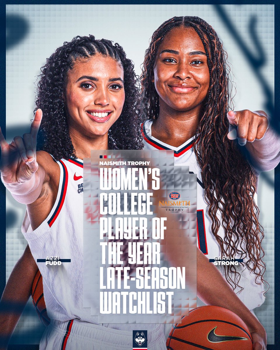 can't have a watch list without Azzi and Sarah 🤩

Azzi Fudd and Sarah Strong are on the 2026 Naismith Trophy Player of the Year Late-Season Team