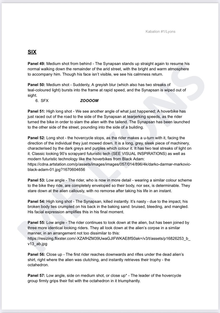 mrlyonswriter's tweet photo. “KABALION” Demo Script - Part 2
Read the full script on the website.
#comicbooks #sciencefiction #newcomic #comicwriter #comicbooklovers #feed #scifi #space #originalwriter #comics #x #writing #dystopia #newtalent #comics #90s #script #smallbusiness #reading #spaceship #fyp https://t.co/MTC0KsjjnM