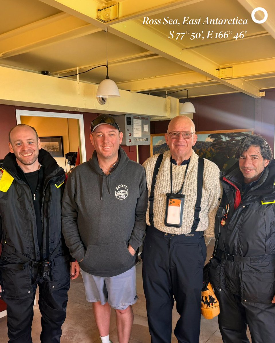 ScenicLuxury's tweet photo. On a recent #ScenicEclipseII Ross Sea voyage we were privileged to welcome David Crerar, former 1980s Commander of Scott Base, on board as our guest. Returning had been his lifelong dream and our team arranged a special visit to the station to meet the current base commander. https://t.co/DYgzT1vZeU