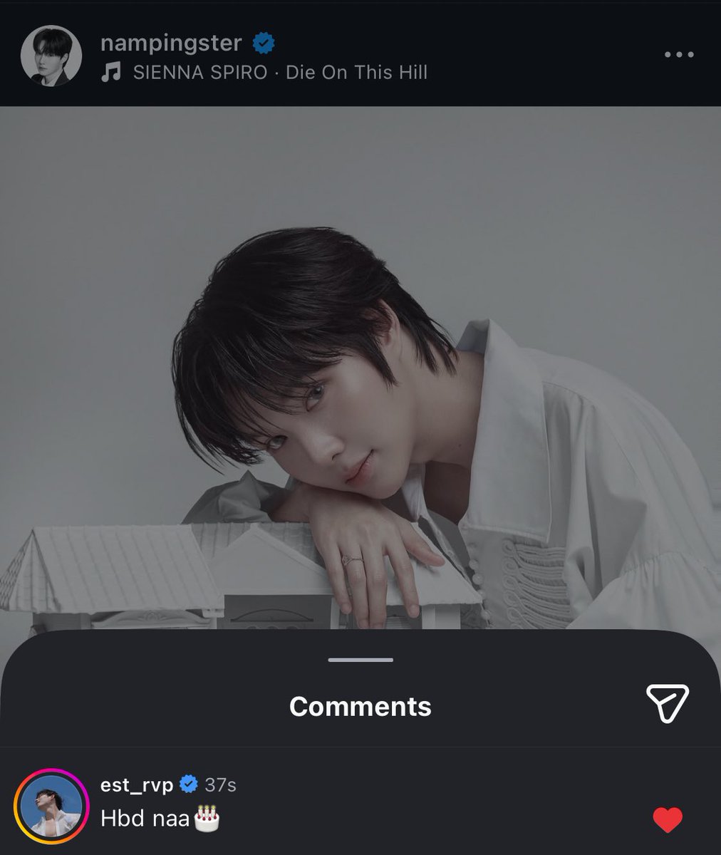 est just greeted namping happy birthday and i’m screaming