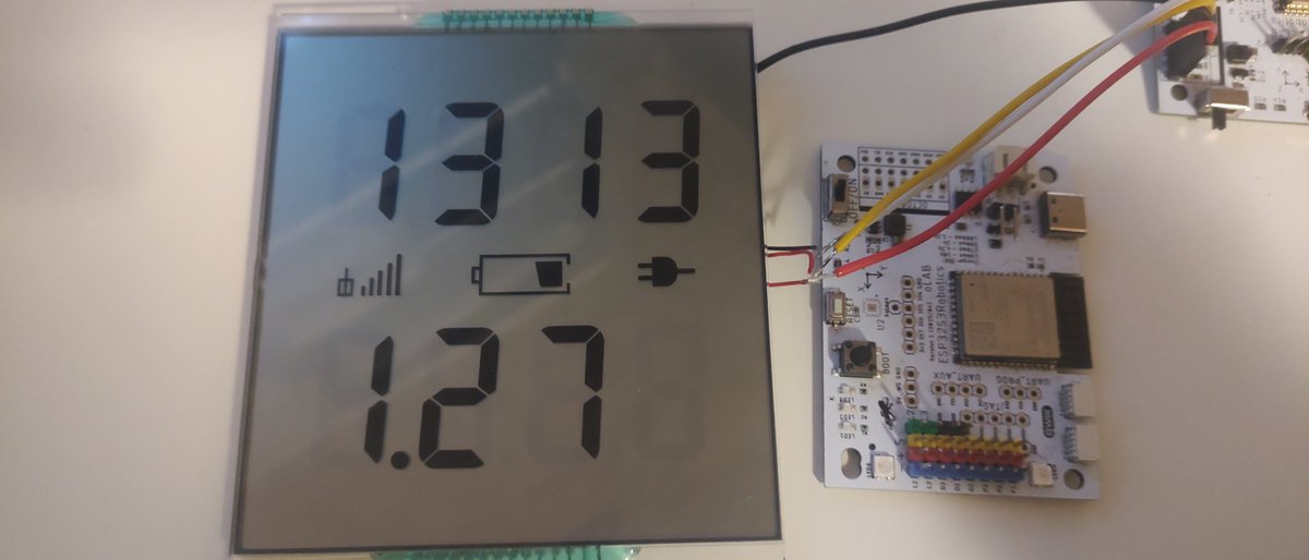 petrkr's tweet photo. Impemented another big LCD with PCF i2c controller to #SegLCDLib @ https://t.co/qvgo1JNjL0
@LabOctopus
#esp32
#lcd https://t.co/p8QqswgSlX
