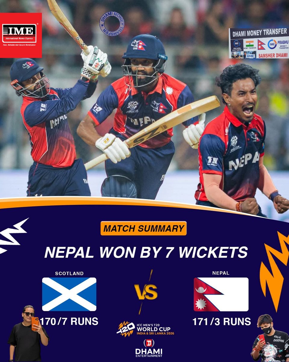 Congratulations Nepal Team 🙏🇳🇵🏏🎉😀