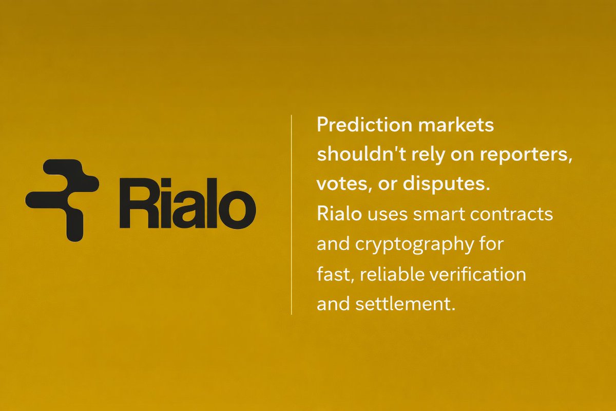 Prediction markets shouldn’t depend on slow reporters, manual voting, or disputed outcomes.

Rialo is redefining how they work-smart contracts pull real-world data directly from trusted web sources and verify it with cryptography. 

<a href="/RialoHQ/">Rialo</a> <a href="/RialoIndian/">RIALO INDIA🇮🇳</a> <a href="/itachee_x/">ade | rialo.io</a>