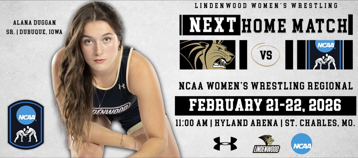 LUWWrestling's tweet photo. It’s here‼️

The inaugural NCAA Women’s Wrestling Regionals come to Hyland Arena this weekend.

Secure your tickets today!

🎟️ https://t.co/aNax20yprW

#TheHuntBegins https://t.co/HOtjCUtXXy