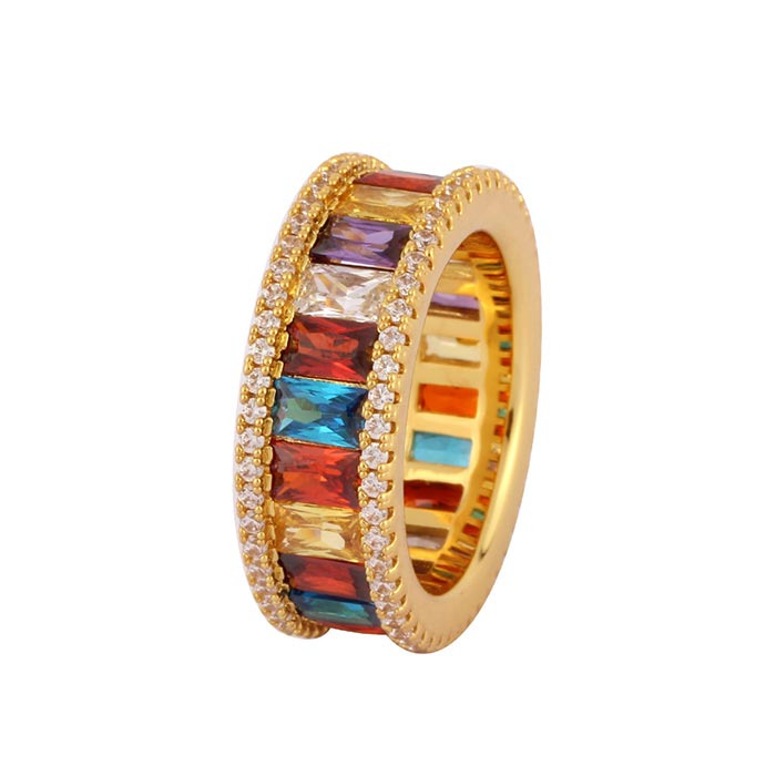 Color outside the lines. 🌈💎 This multi-stone iced band is built to stand out — vibrant baguettes framed in flawless shine. Statement energy only. Tap in &amp; level up your ring game.

#HipHopBling #BlingLife #IcedOut #StatementRing #LuxuryJewelry #MensJewelry #WomensJewelry