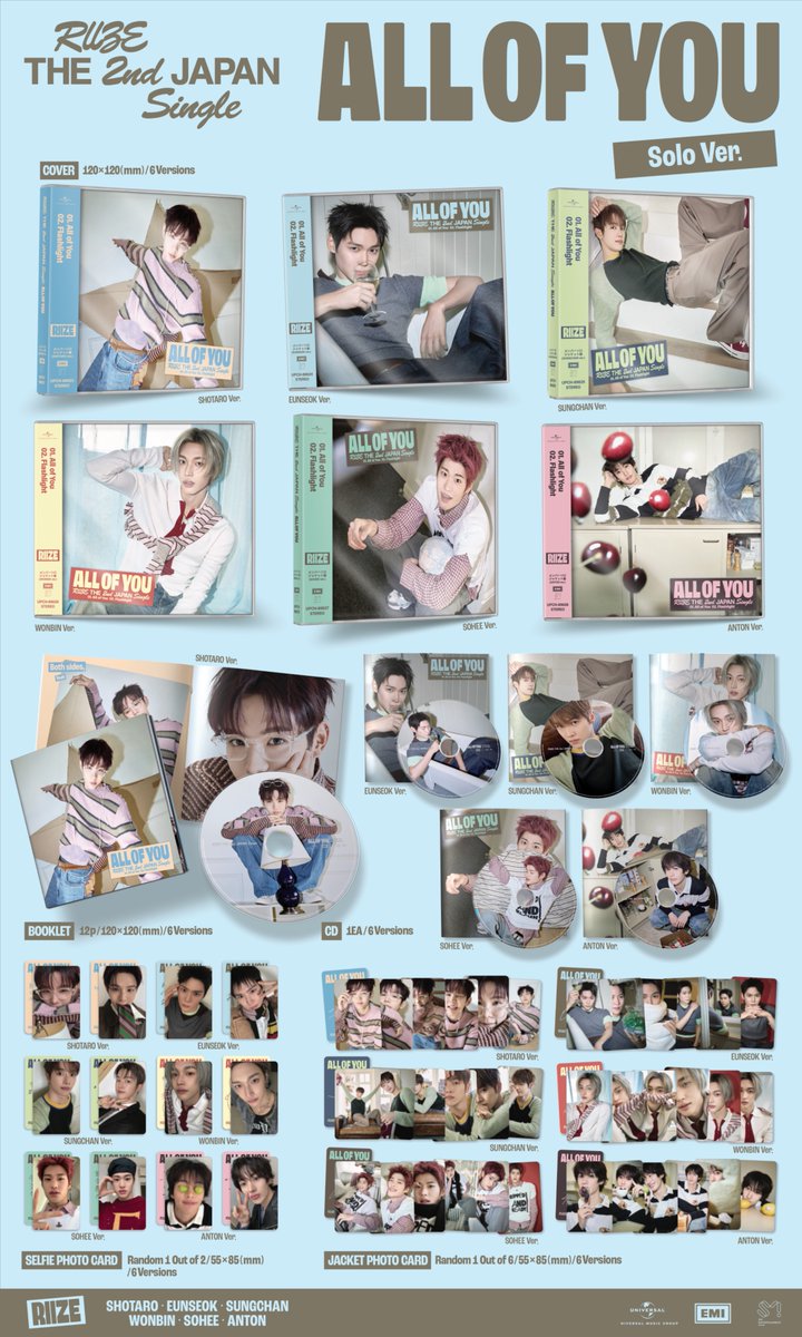 goodspurchasing's tweet photo. 라이즈 ALL OF YOU 올오브유 일본 앨범 CD 앨포 미공포 특전 포카 구매대행

1. 초회한정반 A+B
앤톤 9.4
원빈 7.8
은석 7.2
쇼타로 성찬 4.8
소희 3.6

2. 솔로반 전멤버 1.9

3. 통상반
앤톤 2.8
원빈 2.4
은석 2.0
쇼타로 성찬 1.4
소희 1.1

4. 유니버셜+위버스샵 특전

https://t.co/L4YP3iI3B2 https://t.co/cIbhYyawWc