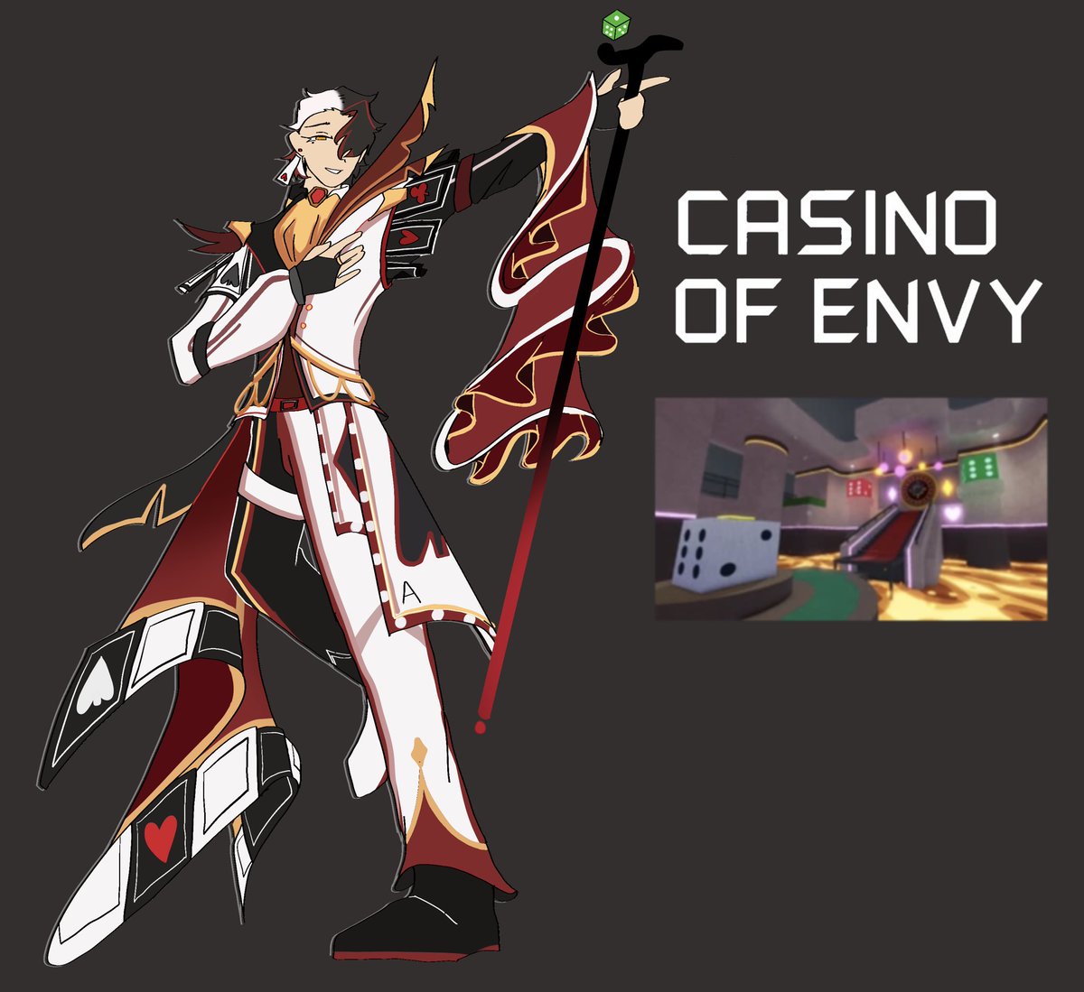 im so fast ! hi guys ! have #fe2 Casino of Envy maphuman!

i didnt really see key colours in the map (blind) so i went ham with all gambling casino colours soooooo yay have this  

honestly had fun colouring this in and deciding which colours go where

#FE2FanArt  #FloodEscape2