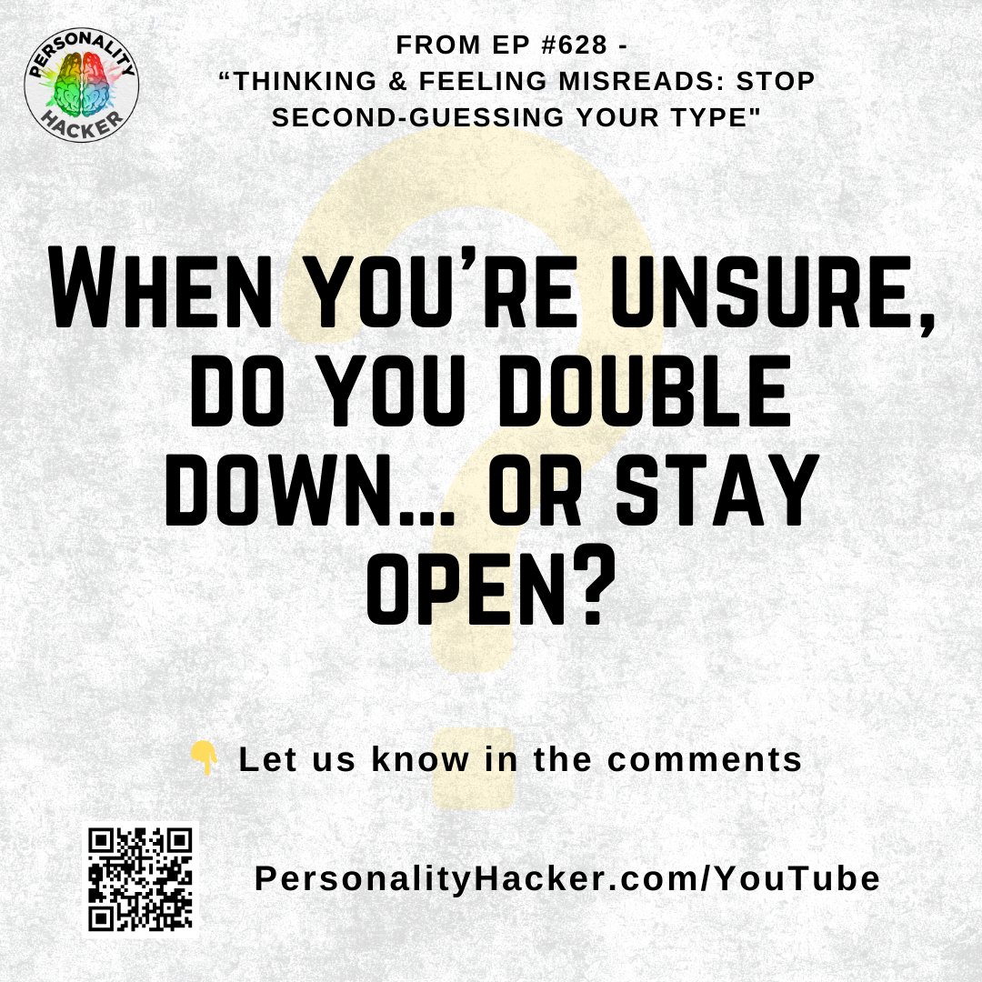 When you're unsure, do you double down... or stay open?

From Ep #628 👉 youtu.be/ysRXpMBoDP0