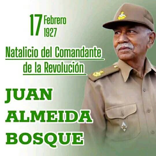 Hoy más que nunca tu grito de Coraje y valentía "Aquí no se rinde nadie", es nuestro himno de combate. Así te recomendamos Comandante Almeida, gracias por el ejemplo. #AlmeidaVive #CubaEstáFirme #SantiagodeCuba
