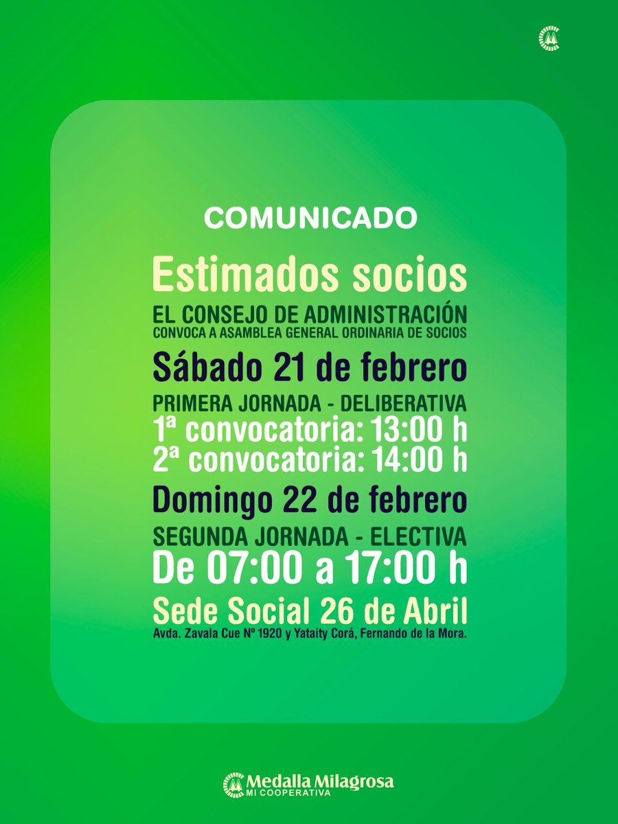 Durante 40 años crecimos gracias al compromiso de nuestros socios.
Hoy, ese compromiso continúa guiando nuestro camino.

Te esperamos para seguir haciendo historia. 💚