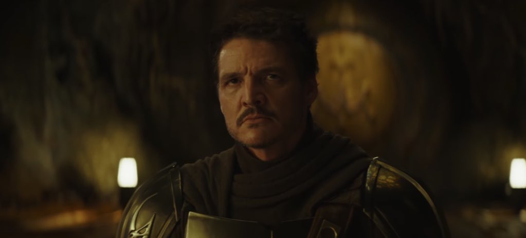 sw_holocron's tweet photo. This is the first time we’ve seen Pedro Pascal unmasked as The Mandalorian in 6 years https://t.co/dzk7Y6zWD4