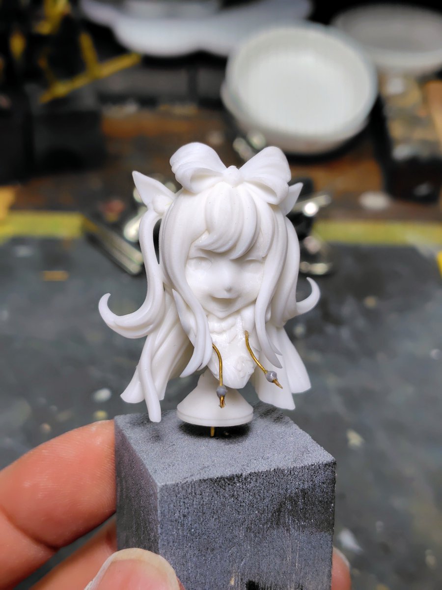 ガレージキットウマ娘ミニ胸像2人目はアグネスデジタルにしますよ～ 紐