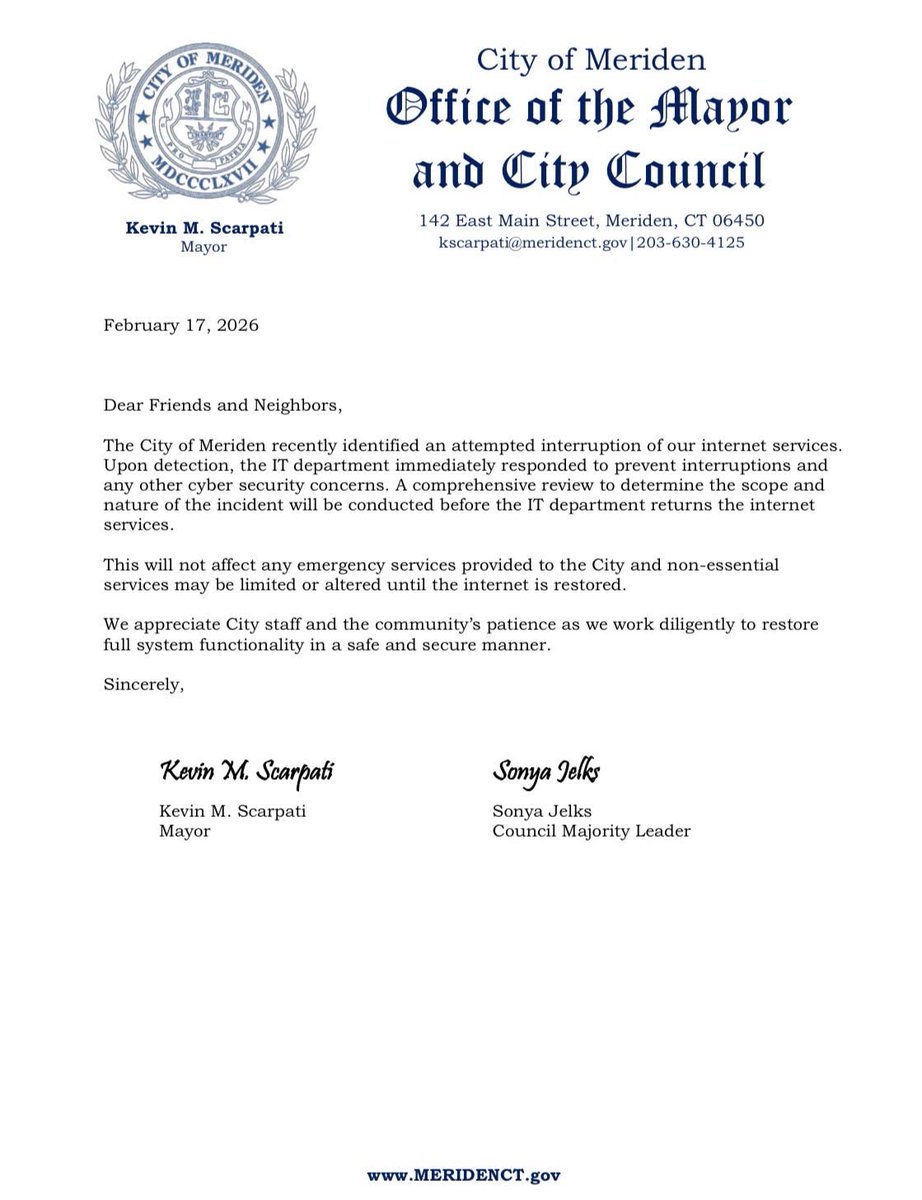 City of Meriden tweet media