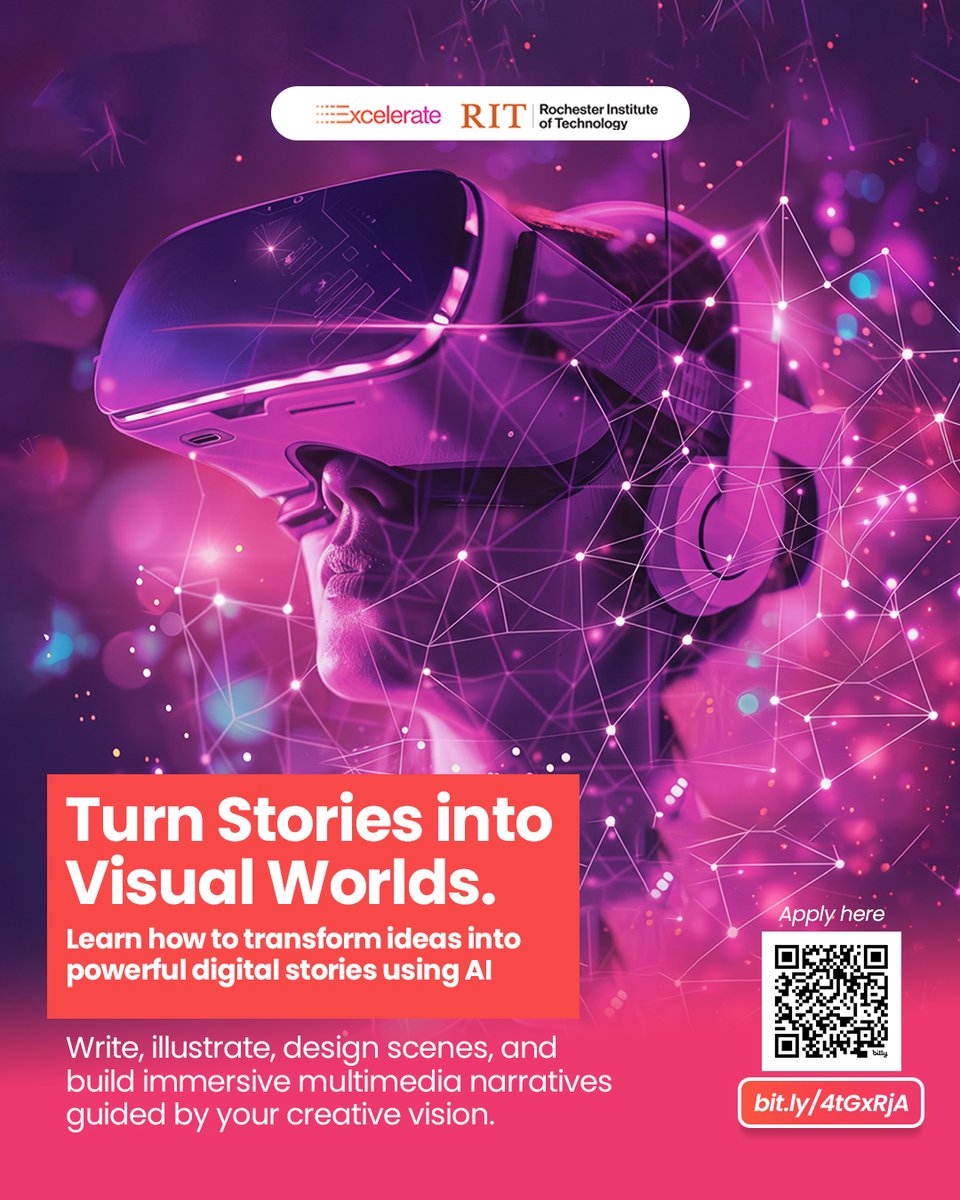 Turn stories into visual worlds.🎨

Learn to write, illustrate, and build immersive digital narratives using AI tools in the Digital Storytelling with AI Course.

✨Apply now and start creating the future of storytelling. tinyurl.com/yj6jhbfv