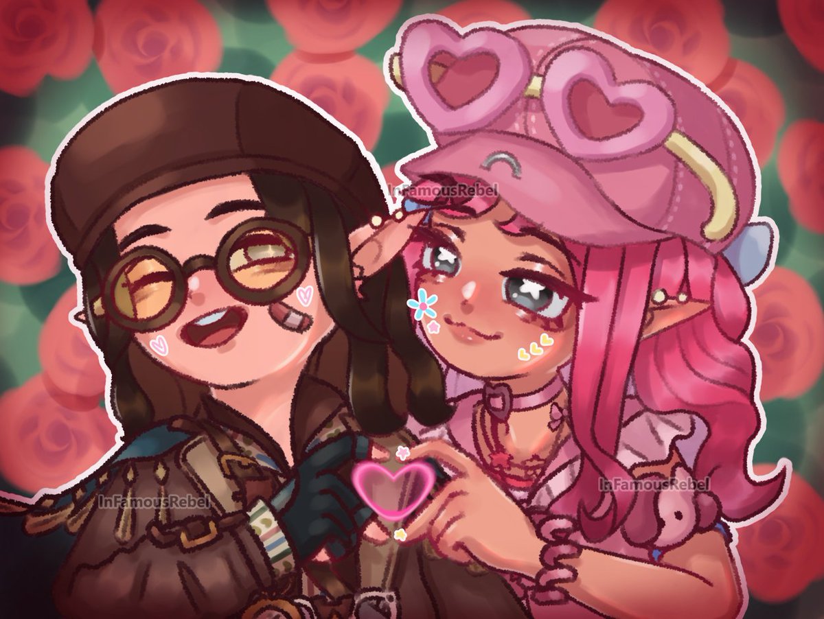 infamousr_art's tweet photo. Drew mine and my partner's #heartopia avatars !! https://t.co/iMEVZqE8kb