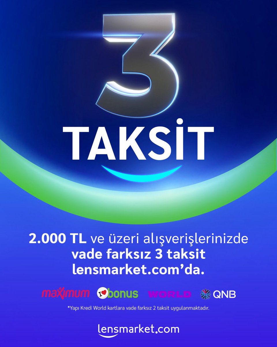 Net görüş şimdi 3’e bölünüyor!

2.000 TL üzeri siparişlerde vade farksız 3 taksit ile alışverişin tadını çıkarın.

Siz sadece sepeti hazırlayın, gerisi hızlı ve net, Lensmarket.