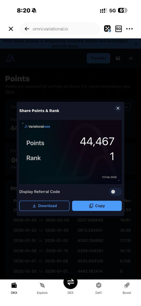 How I reached NO1 on the @variational_io Points Leaderboard with 44K ...