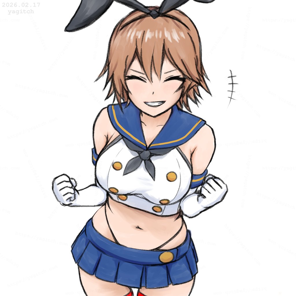 比叡(艦これ) ,島風(艦隊これくしょん) 「#艦これ版深夜の真剣お絵描き60分一本勝負 #艦これ版真剣お絵描き60分一本勝負」|yagitch（やぎっち）6/28神戸-石畳16のイラスト