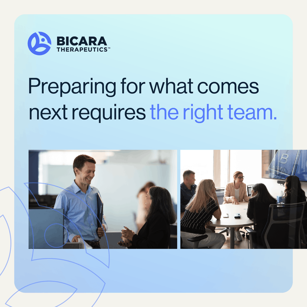 BicaraTx's tweet photo. As we advance ficerafusp alfa toward its next pivotal milestone, we’re also building the commercial foundation. This includes making critical commercial hires, such as a Chief Commercial Officer, to support future launch readiness and long-term impact for patients with HPV-negative HNSCC.