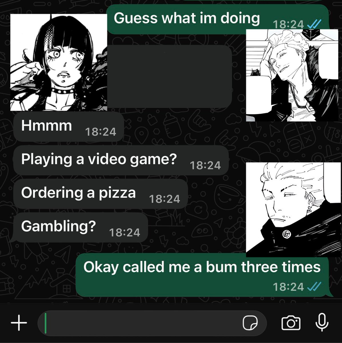 Hakari’s average conversation with Kirara😭