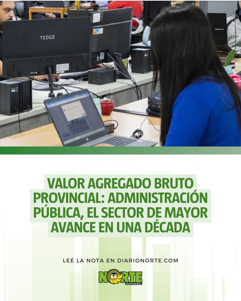 ✍️En diez años, la economía chaqueña perdió 8 %, con una baja participación en el total nacional. La construcción decreció 57 %.
💻diarionorte.com/323726-valor-a…