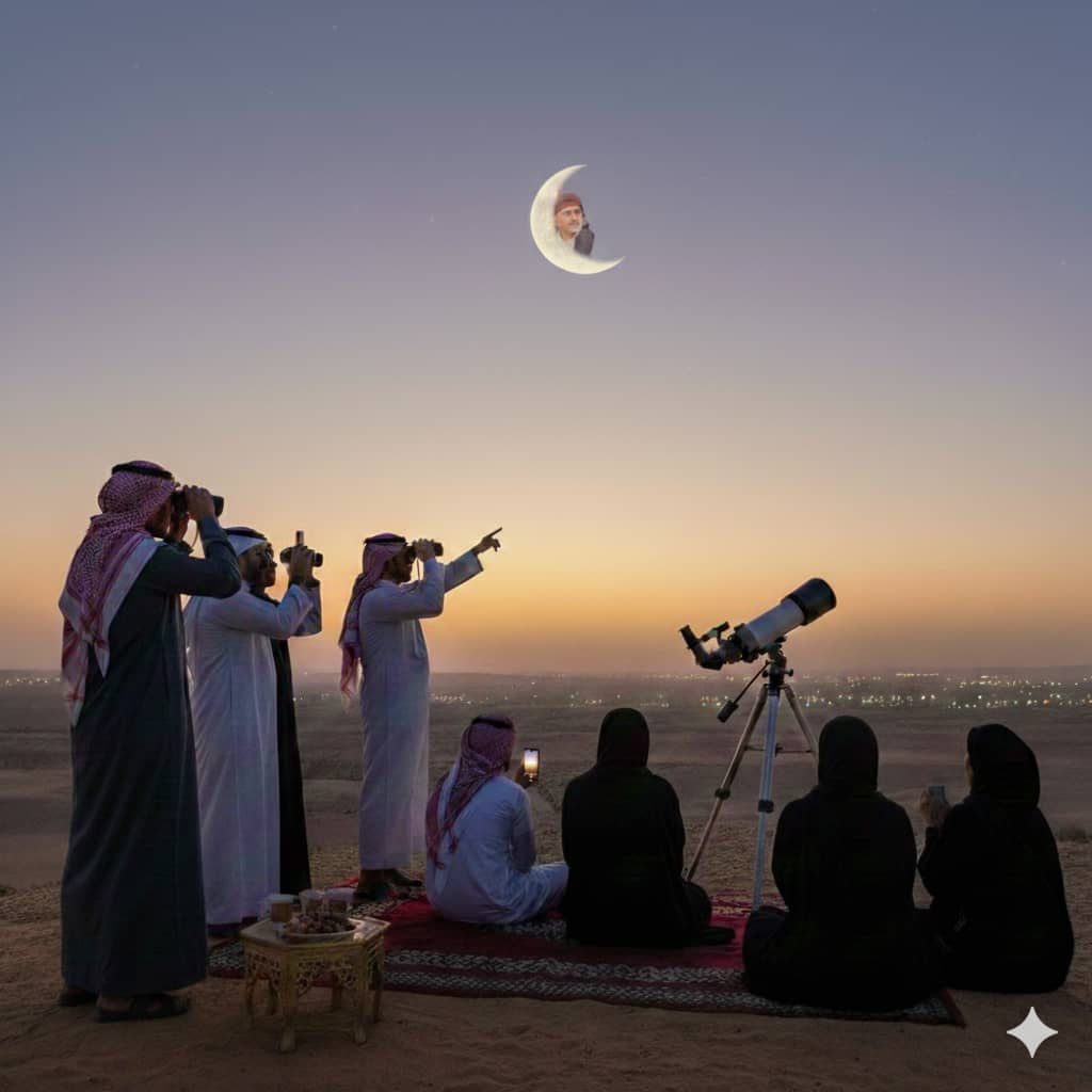 السعوديه تتعذر عن رؤيه هلال رمضان.  وتطلب من الدول المجاوره التحري.  لان المنضار حق السعوديه كلما ناضرو شافو عيدروس وسط الهلال 
🤣🤣🤣