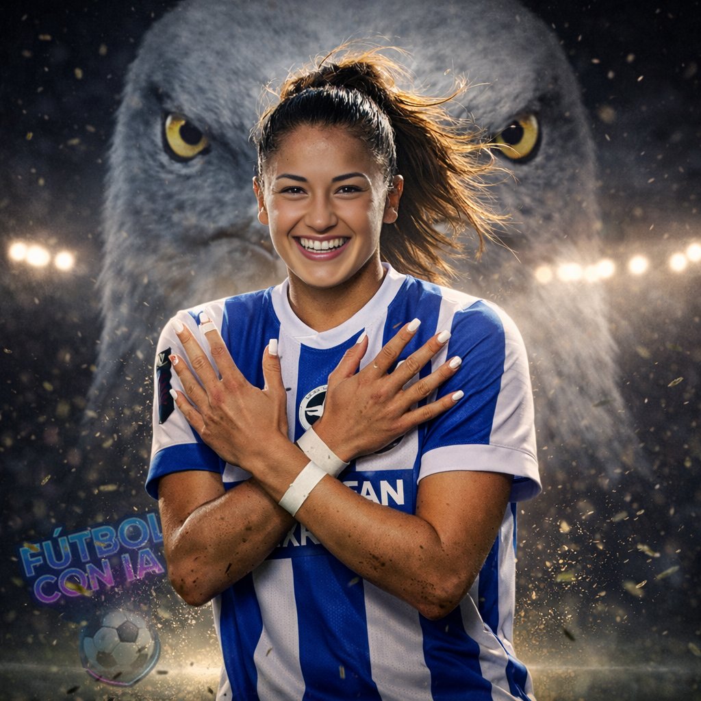 🦅 Carla Camacho: “Ala y Colmillo” 🦅
Cada desmarque es un aviso. Cada movimiento, un código de delantera. ⚽️
Olfato de gol, movilidad y trabajo: si no llega el remate, llega la presión y si no hay balón... ella se ofrece. 🪽
<a href="/CarlaCamachooo/">Carla Camacho</a> #CarlaCamacho #Brighton #WSL #AIart