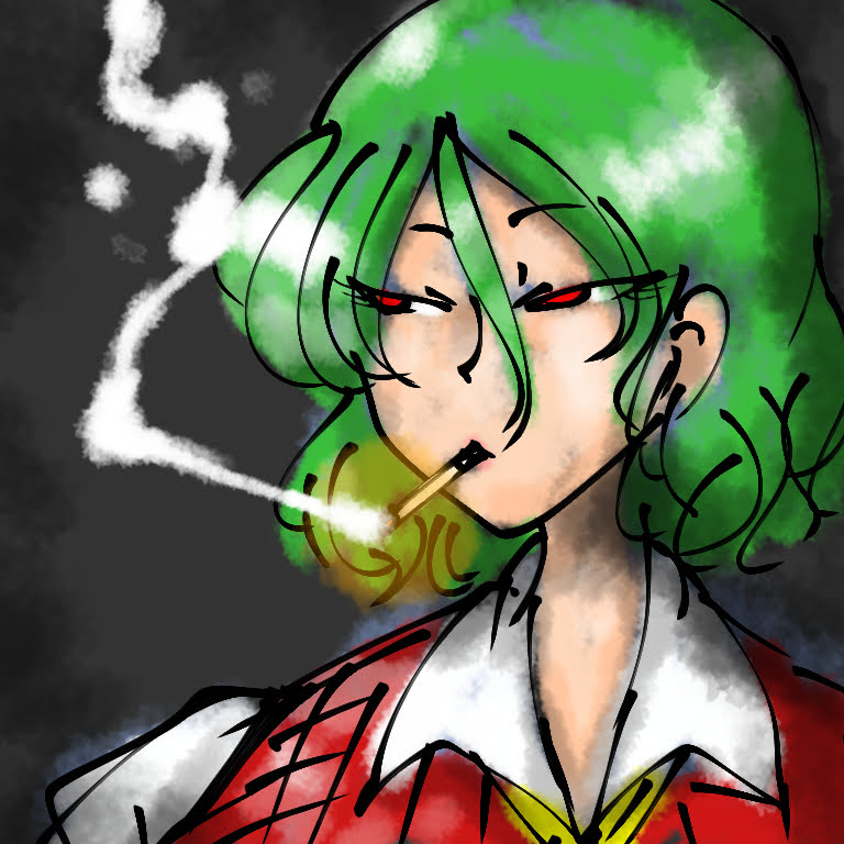 描いたことはなかったけど俺の中ではゆうかりんって喫煙者なんだ 