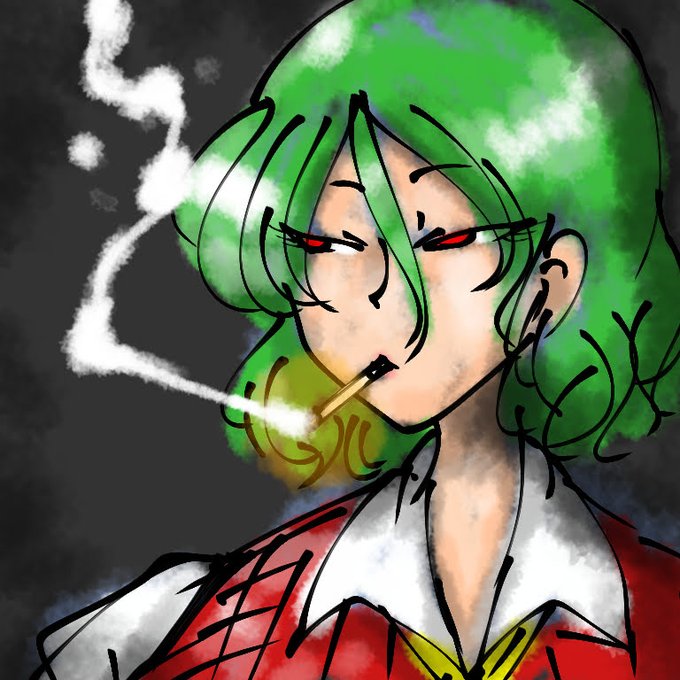 描いたことはなかったけど俺の中ではゆうかりんって喫煙者なんだ 