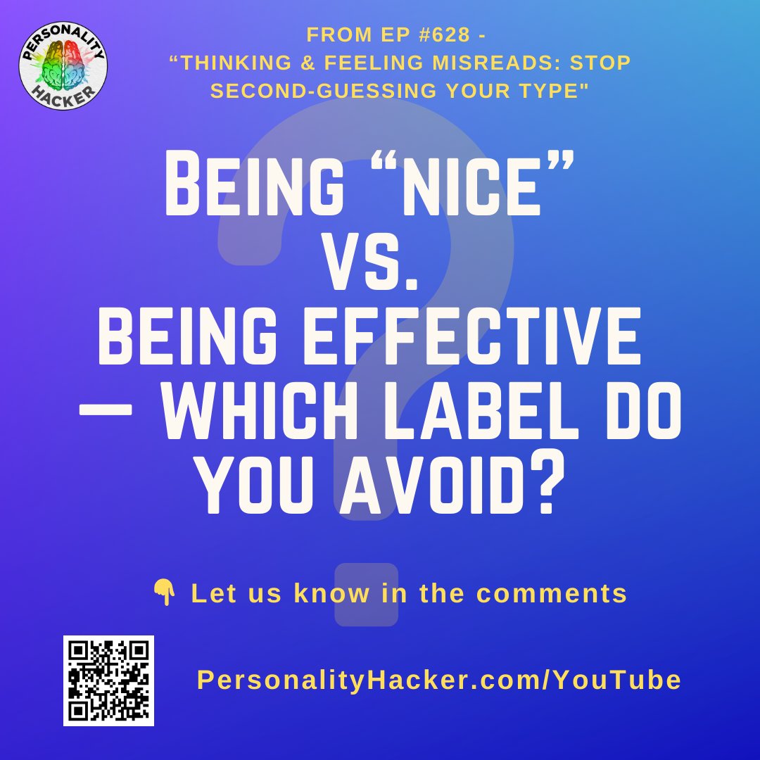 Being "nice" vs. being effective – which label do you avoid?

From Ep #628 👉 youtu.be/ysRXpMBoDP0