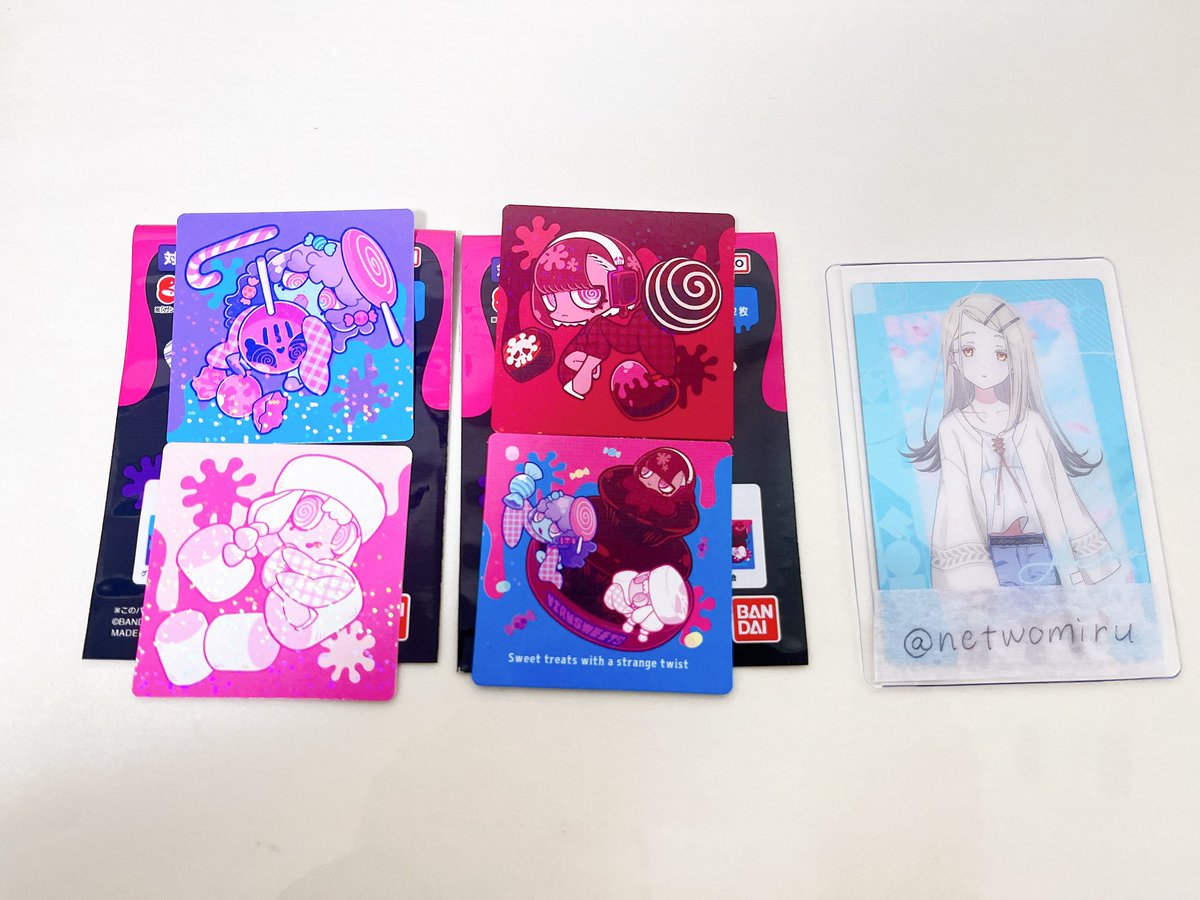 netwomiru's tweet photo. 【交換】 VIRUSWEETS ウイルスイーツ

譲
チョコレート 2
ホワイトチョコレート
マシュマロ 2
レモンティー

Sugar pop party カードセットA、B

求
カラフルマシュマロ、甘味処 ＞
グレープキャンディ＞
チョコスコーン、ミルクティー

過去弾カードセット

各一点求めています。
郵送交換希望。 https://t.co/UrBUlSYACX