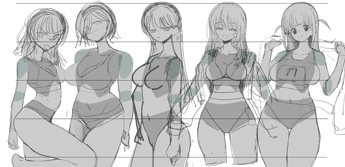 ありがとうございます!!
自分は別に人体の勉強やデッサンを学んだわけではないという前提ですが…
自分の絵の下書きで、ざっくり見本を作ってみました
人体を描く時はパーツの比率を覚えるのが一...
続き→https://t.co/b0FrKJ61v4
#マシュマロを投げ合おう 