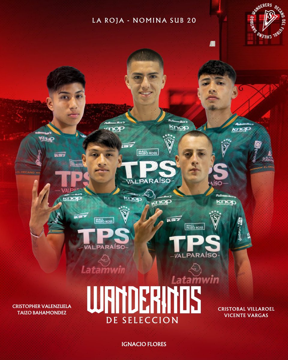 𝐂𝐀𝐓𝐔𝐑𝐑𝐎𝐒 𝐃𝐄 𝐒𝐄𝐋𝐄𝐂𝐂𝐈𝐎́𝐍 💚🇨🇱

Nuestros jugadores Taizo Bahamondes, Cristopher Valenzuela, Ignacio Flores, Cristobal Villaroel y Vicente Vargas fueron nominados para el Microciclo de Febrero de la Selección Chilena Sub 20🤩

Felicitaciones cracks! A romperla👊🏽⚽️