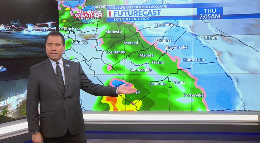 One storm moves out and another one moves in. Right now on <a href="/KSEE24/">KSEE24 News</a> Sunrise... how much more rain the Valley can expect and the big drop for snow levels in the mountains. We're here until 7 a.m. Join us! #cawx #Merced #Madera #Fresno #Lemoore #Hanford #Visalia #Porterville #Valley